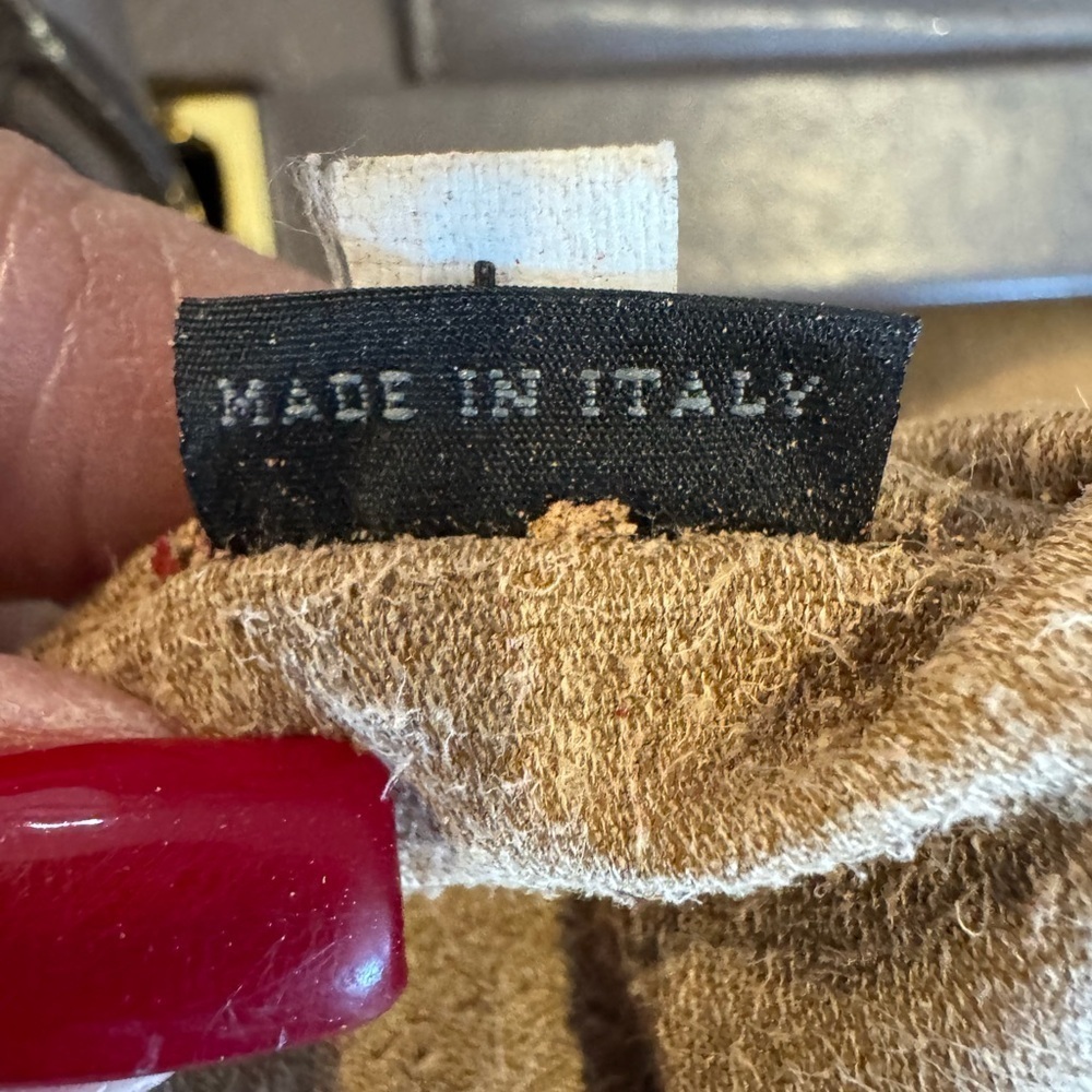 Prada Gray Satchel with Gold Accents - Picture 14 of 17